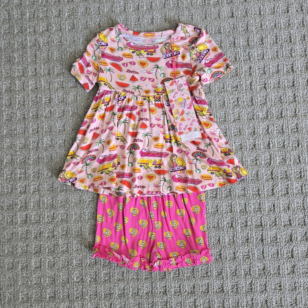 Posh Peanut Malibu Barbie Peplum Short Set